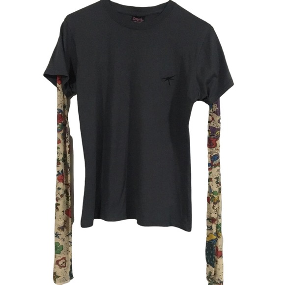 Dragonfly Kids T-shirt Size XL Gray 100% cotton Long Sleeve Lightweight - Picture 1 of 7